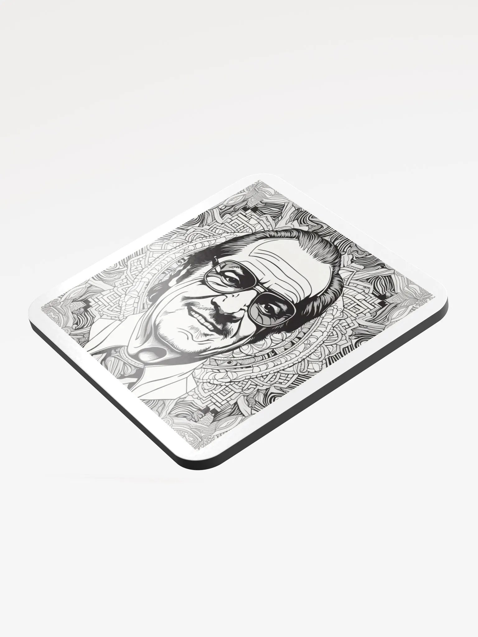 Geometric Gentleman Cork Coaster product image (3)