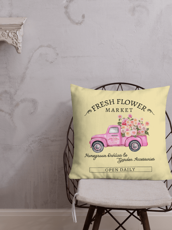 Cottage summer Flower Truck Premium Pillow product image (4)