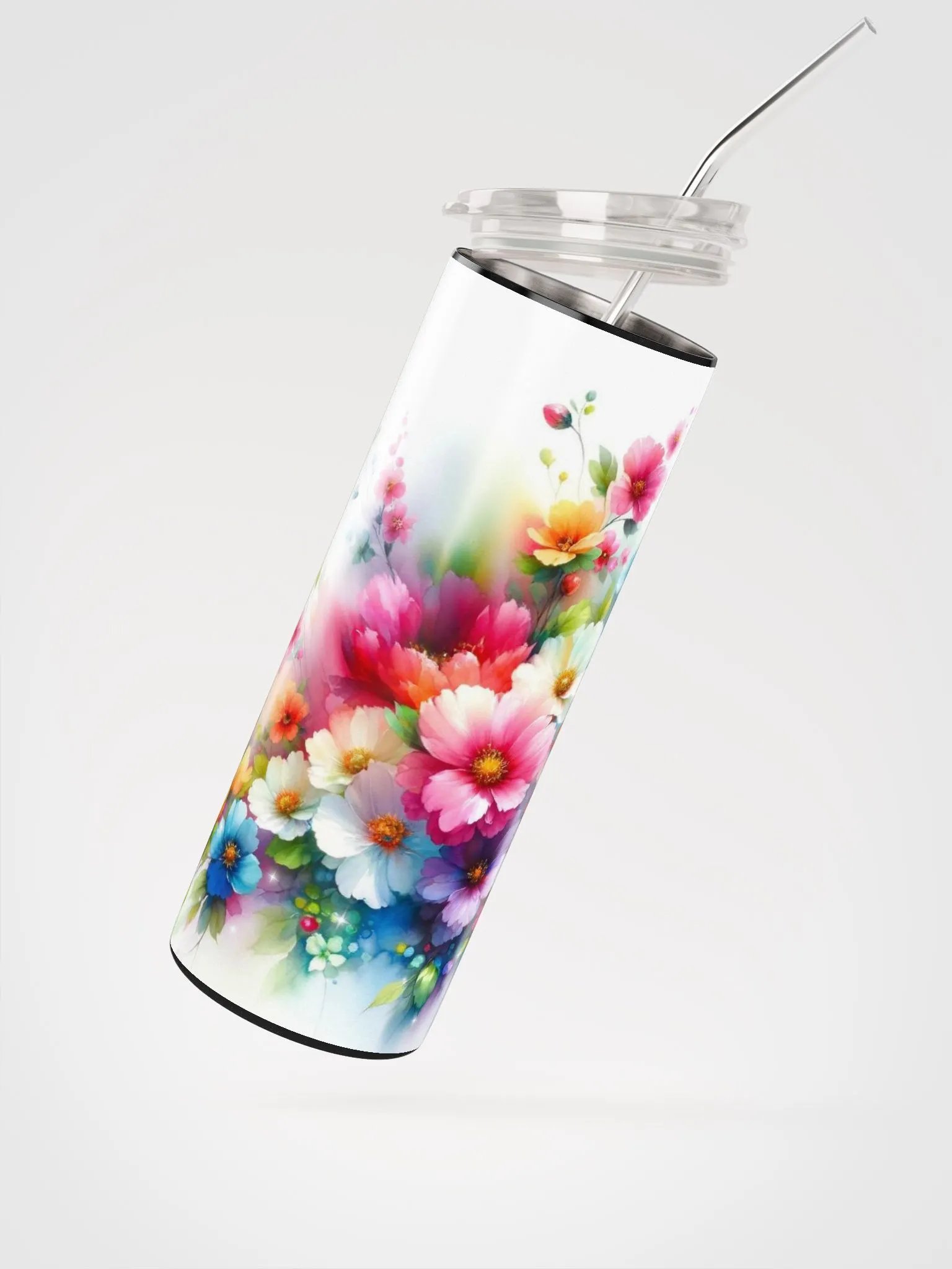 Fluttering Blossoms Tumbler: Sip into Springtime Splendor! product image (2)