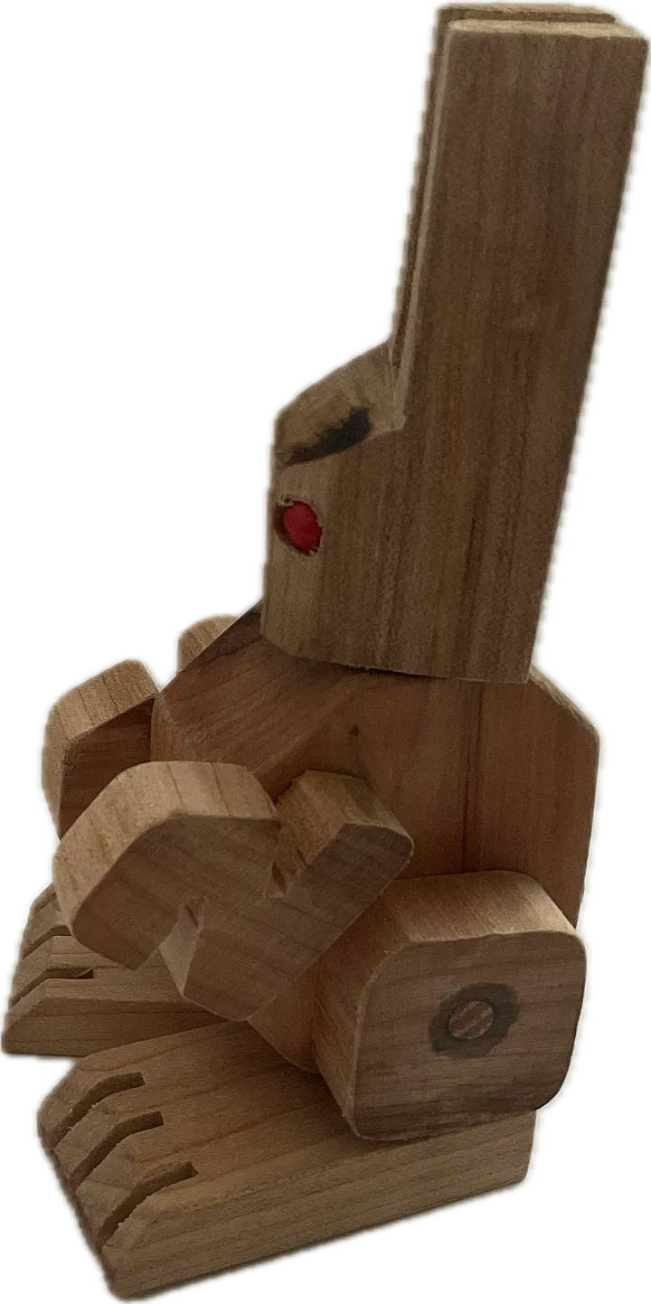 Wooden Bunny Figurines (6” x 2 1/4” x 3 1/4”) product image (2)