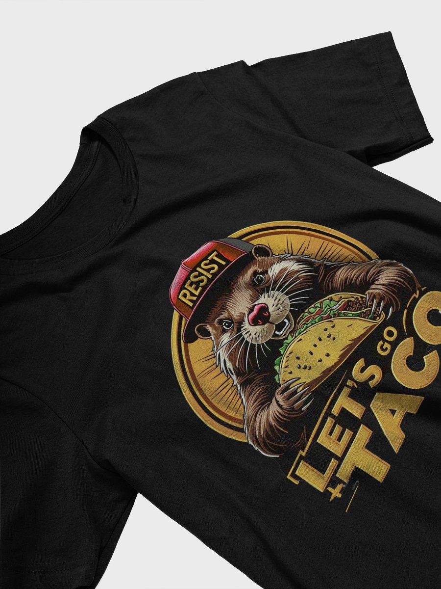 Resist Beaver with Taco Funny Animal Protest Design T-Shirt product image (3)