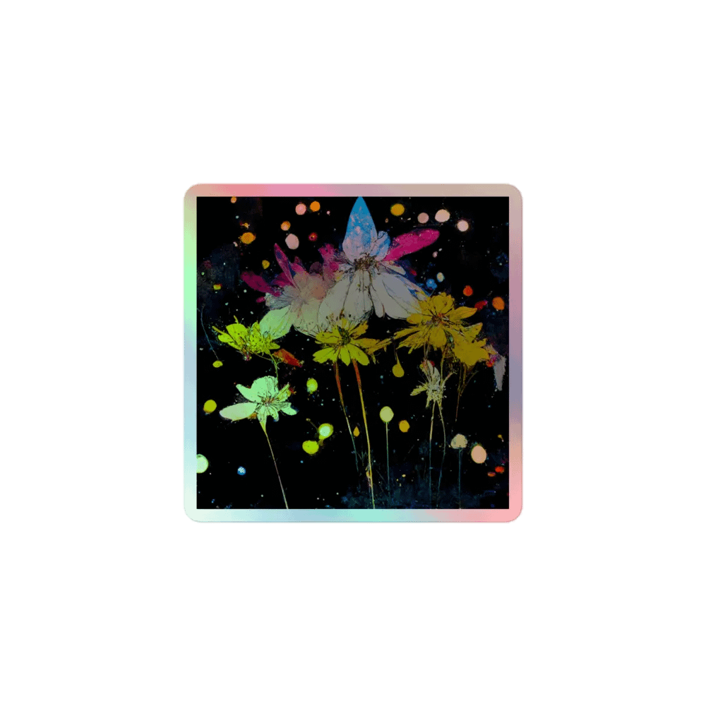 Luminous Blooms Holographic Sticker Sheet product image (1)