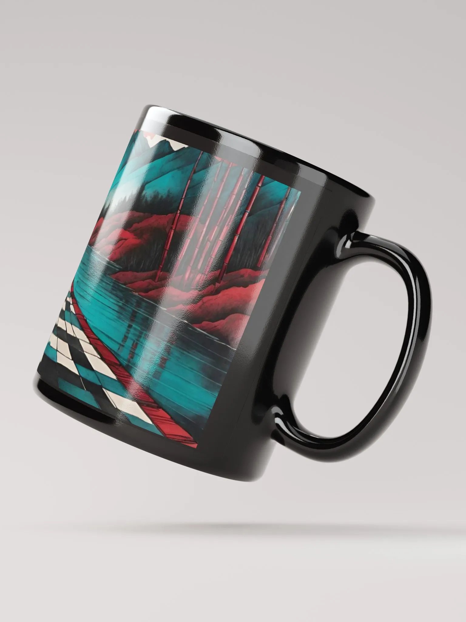 Checkered Path Fantasy Landscape Mug product image (4)