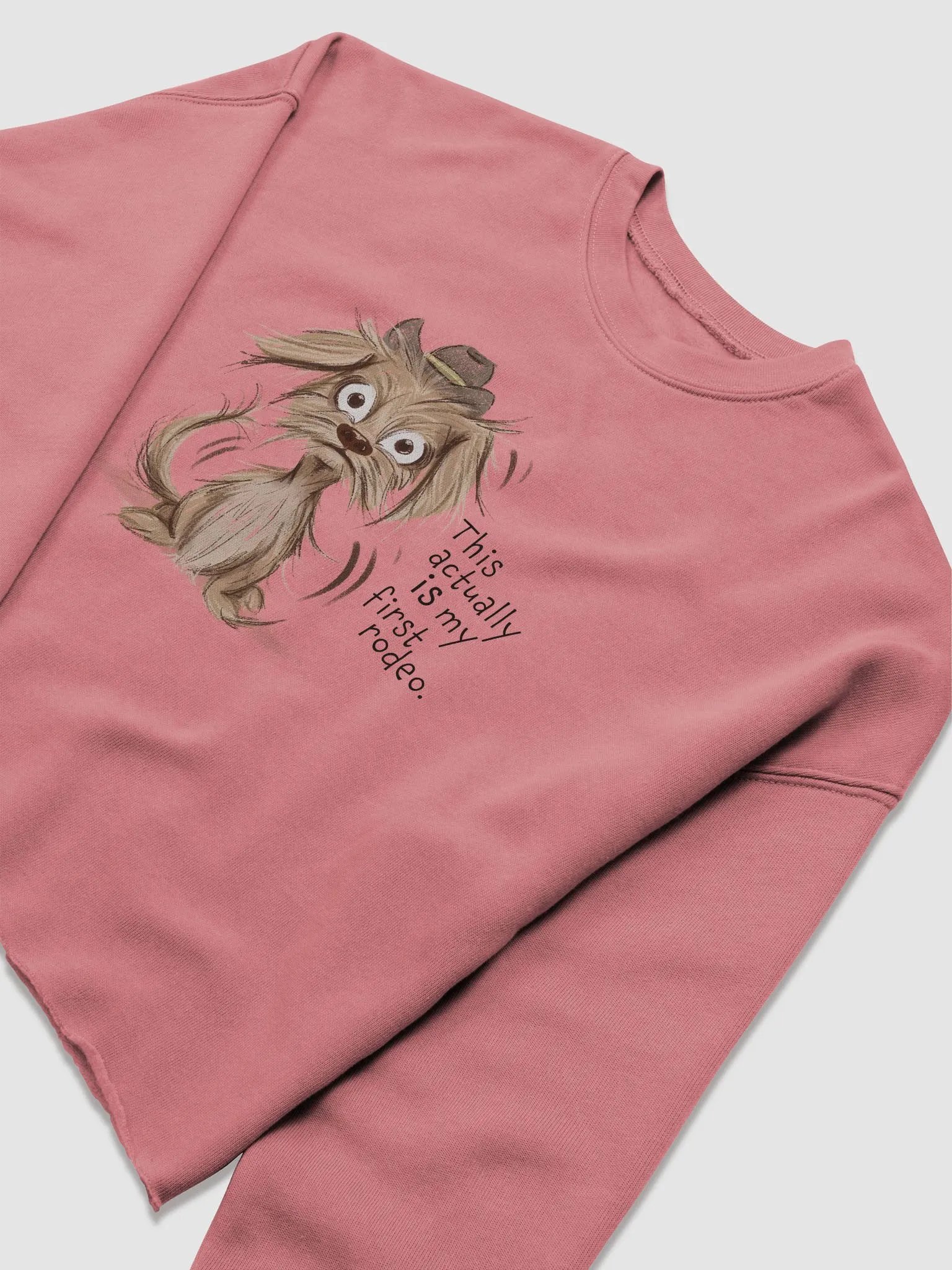 Anxious Pup Cropped Sweatshirt Mauve product image (3)