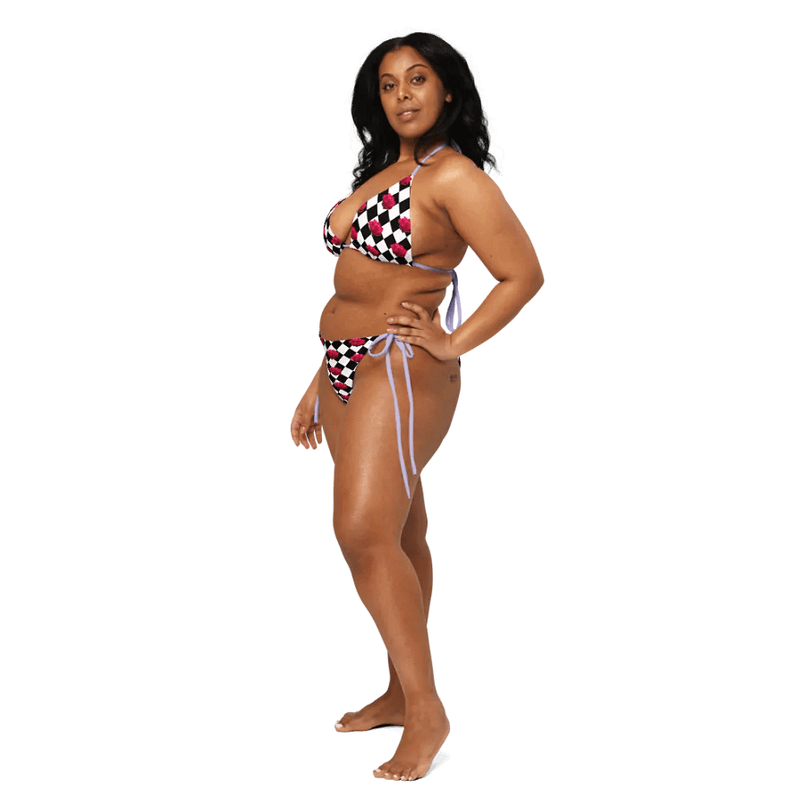 Rosy string bikini {black and white} product image (11)