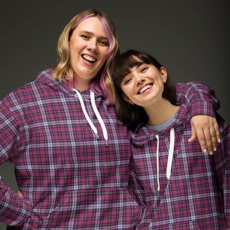 Bright Purple Plaid Hoodie product image (3)