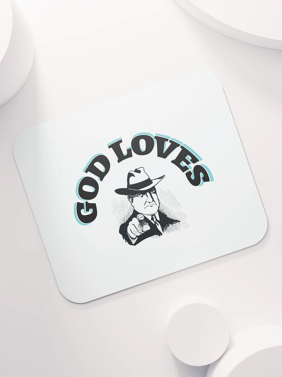 GOD LOVES YOU. Midnight Blue Mouse Pad product image (7)