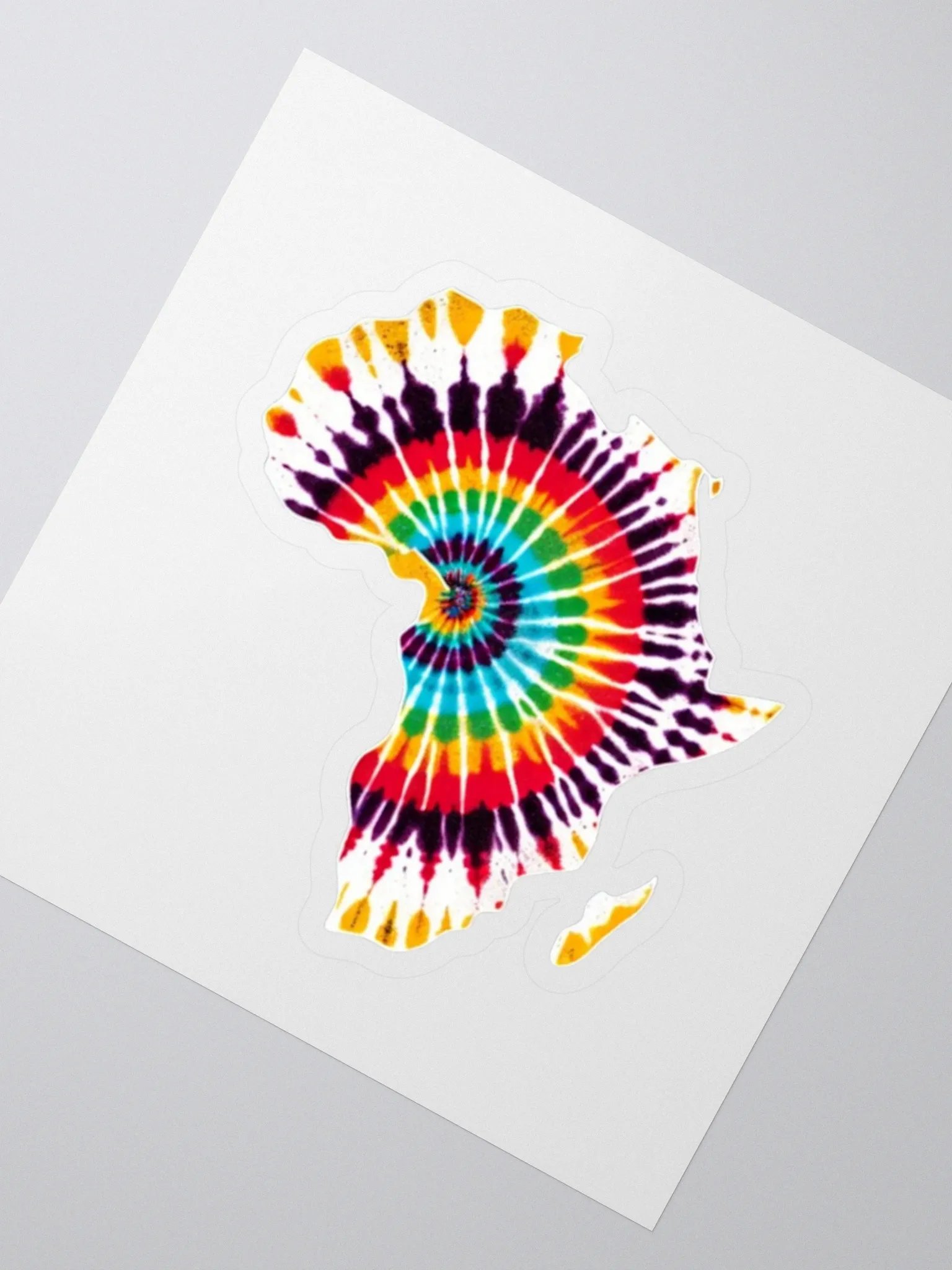 Map of Africa Tie and Dye Print Pattern Sticker product image (2)