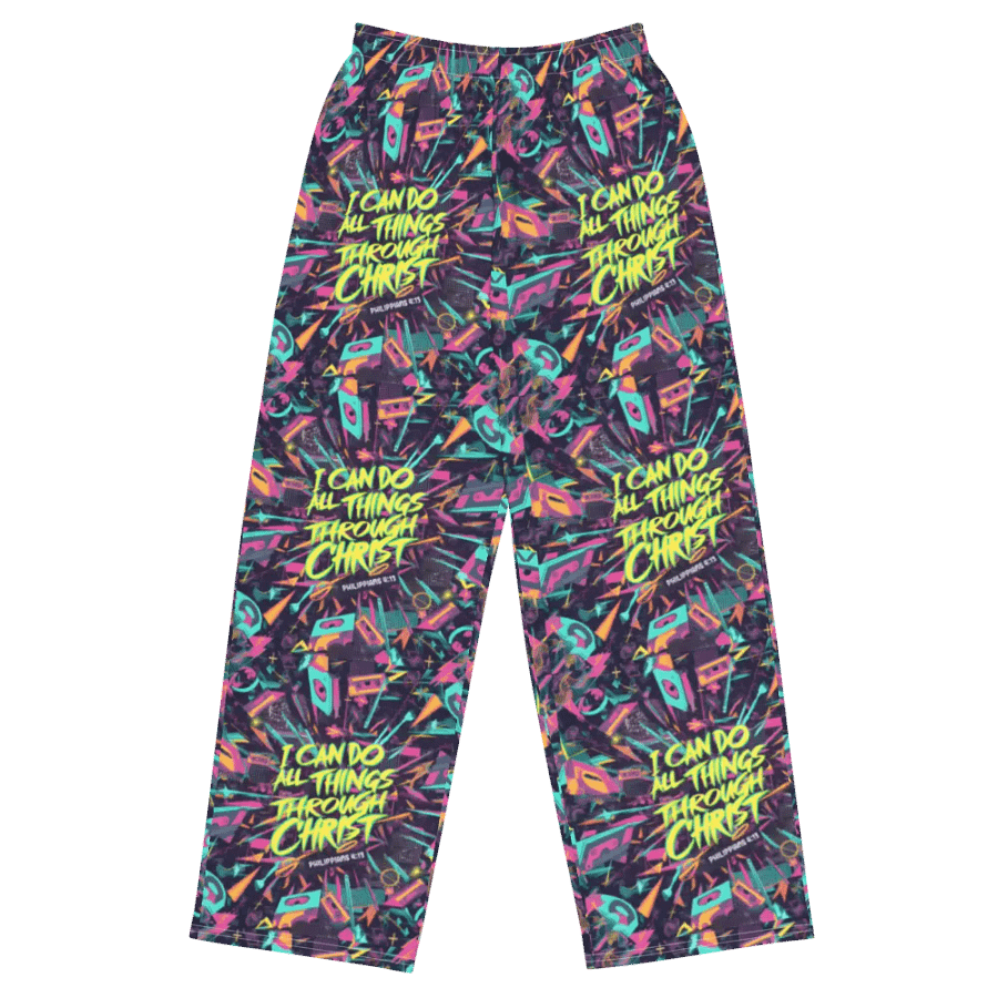 Dynamic Faith All-Over Print Wide-Leg Pants product image (1)