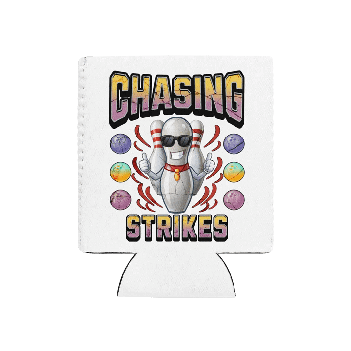 Chasing Strikes Bowling Pin Coozie Can Cooler product image (1)