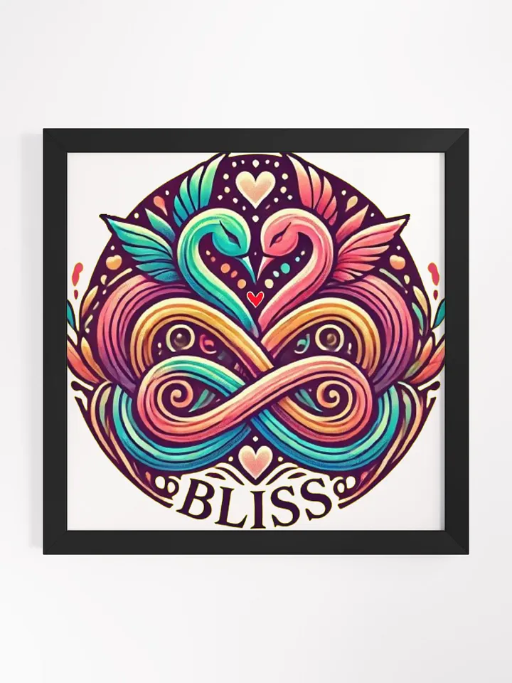 Blissful Swan Heart Framed Poster product image (1)