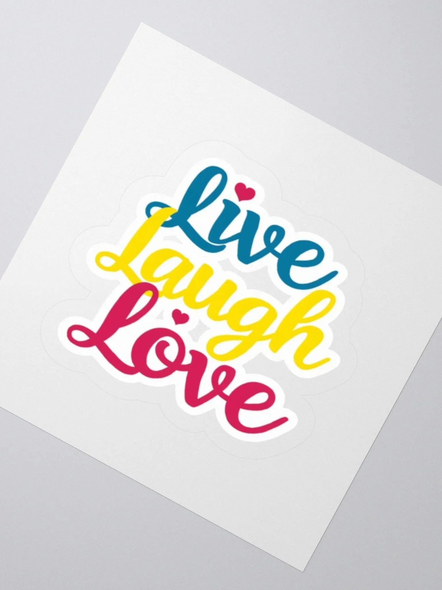 Exclusive 'Live Laugh Love' Kiss Cut Sticker | Vibrant Colours, Perfect for Laptops, Cars & More product image (2)