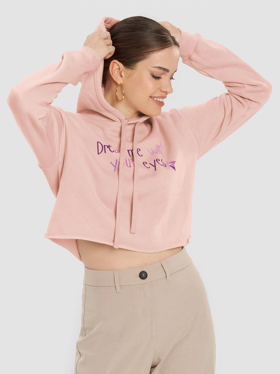 Dress me with your eyes Fleece Crop Hoodie product image (19)