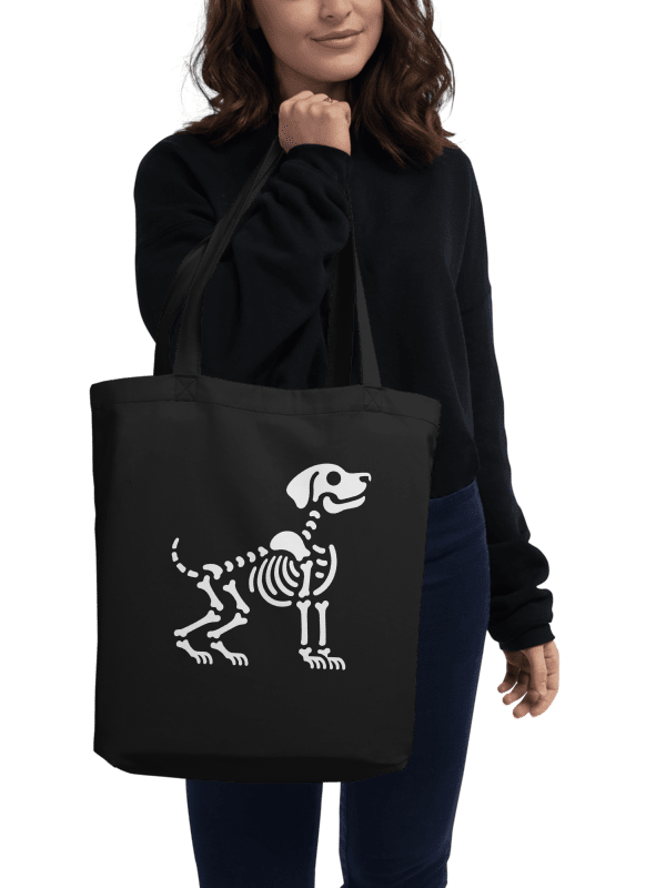 "Skeleton dog" black bag (medium size) product image (2)