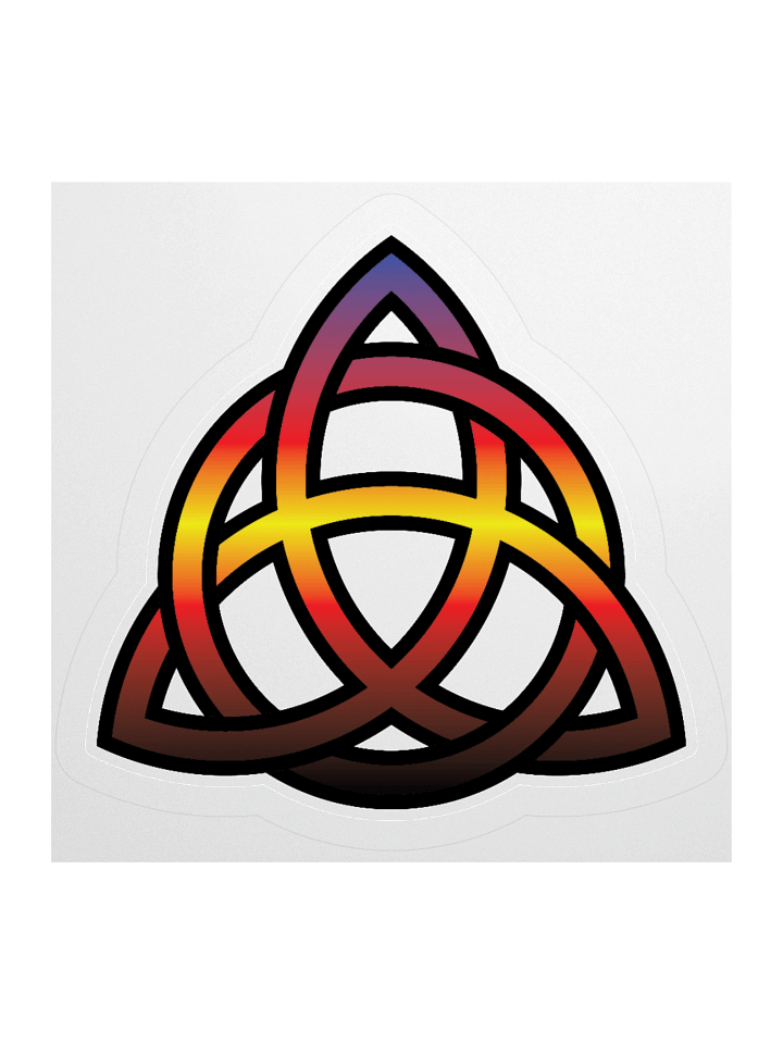 Polyamory Pride Gradient Celtic Knot Sticker product image (1)
