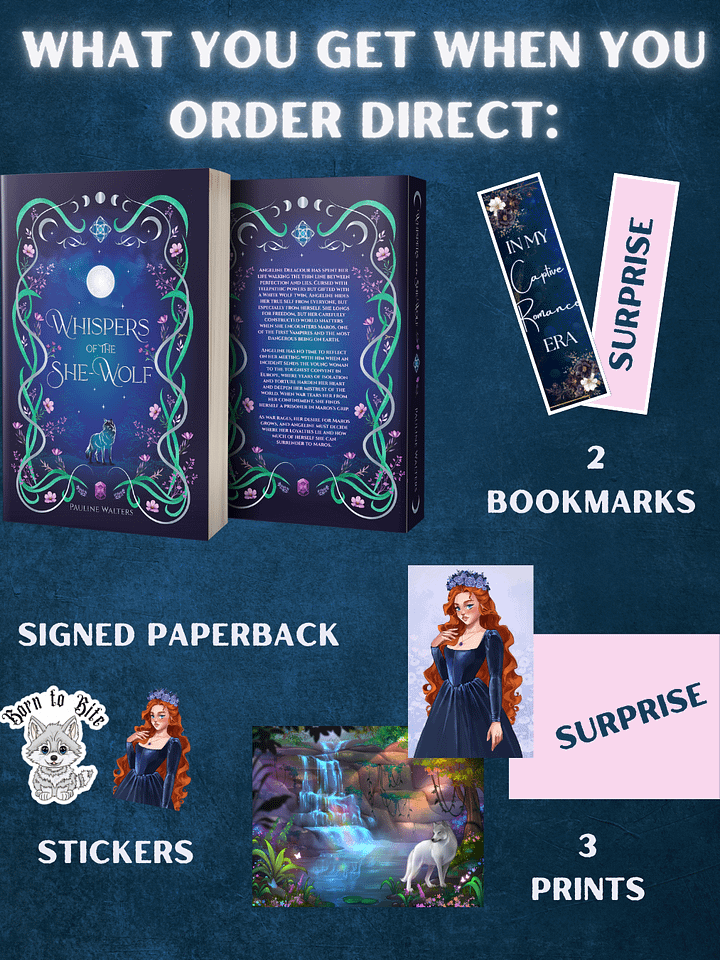 Whispers of the She-Wolf / signed paperback + swag pack product image (2)