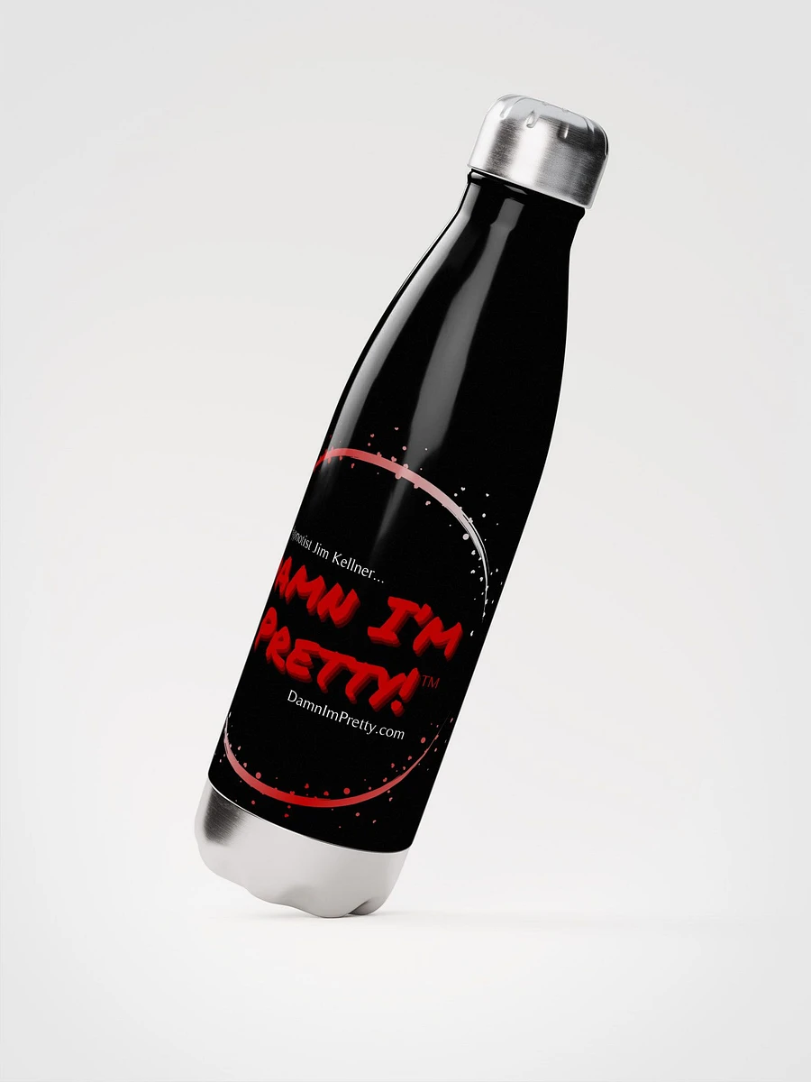 Damn I'm Pretty! Water Bottle - RED Lettering w/ Circle product image (2)