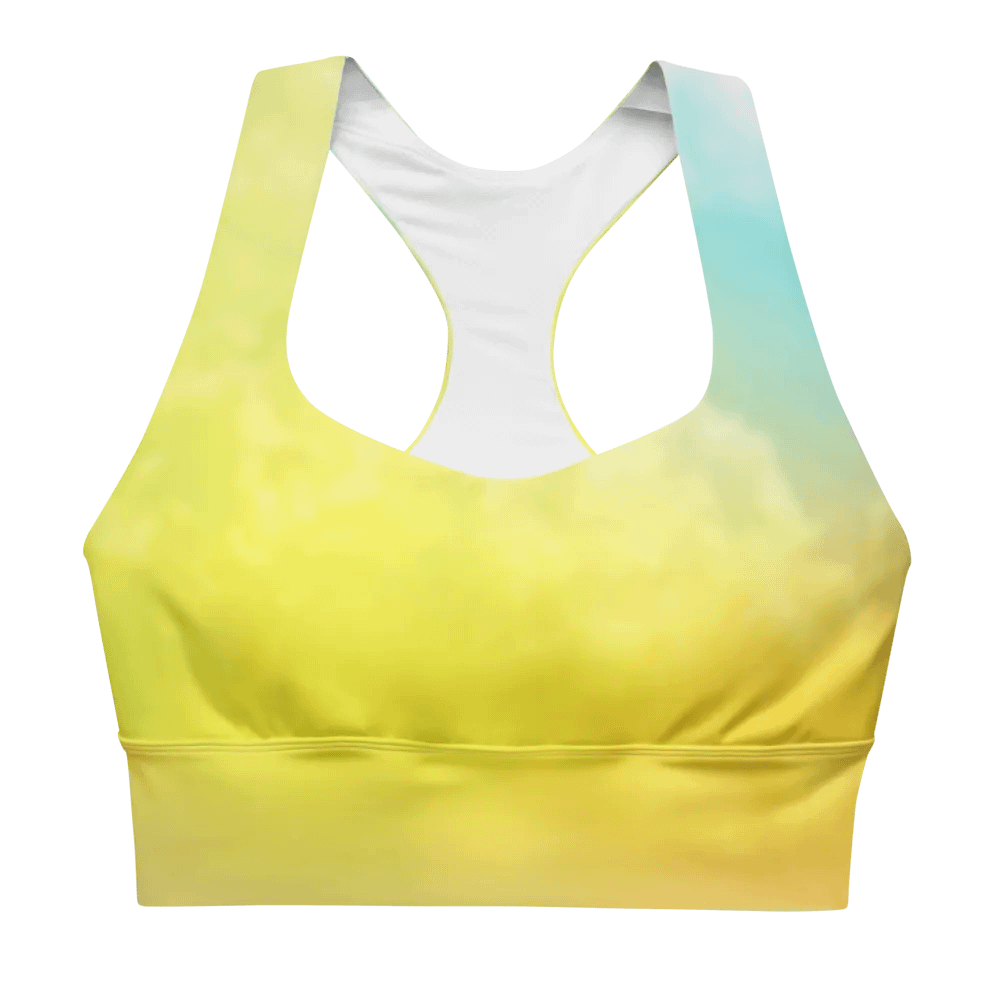 Blur cloud rainbow Design Longline Sports Bra - v9 product image (3)