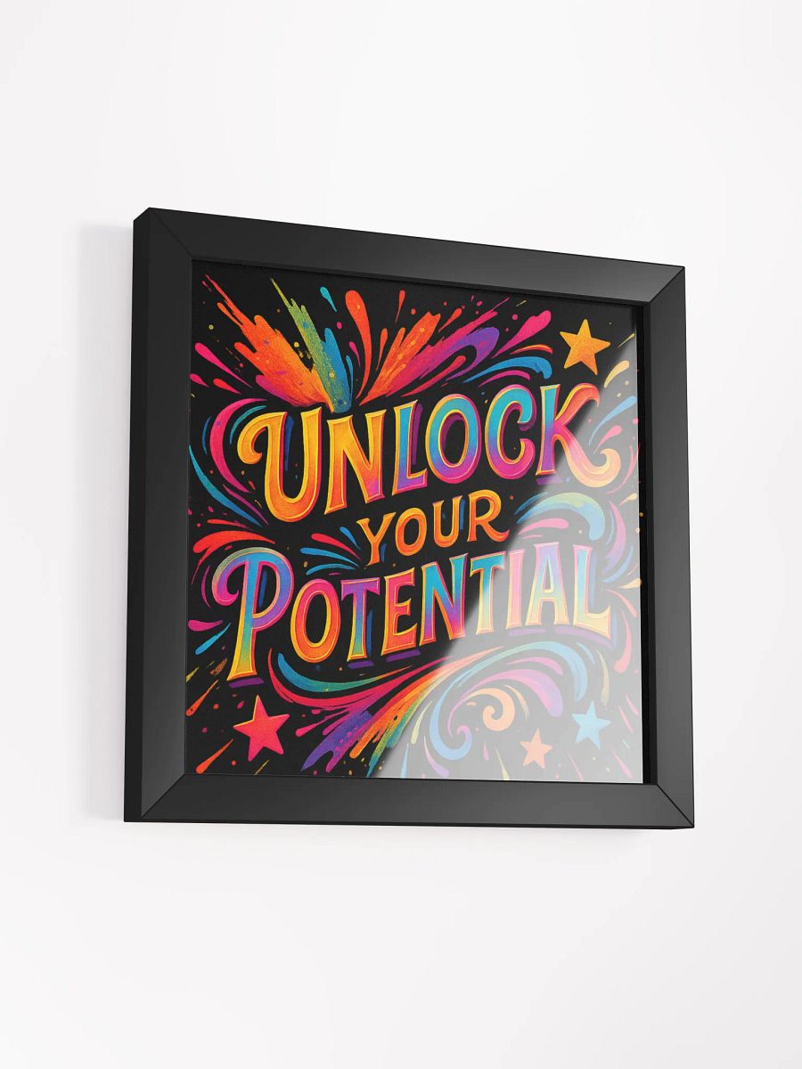 Framed Poster – Unlock Your Potential Motivational Wall Print product image (13)