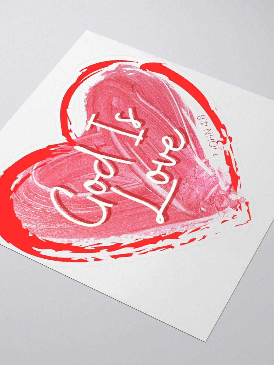 God Is Love 1 John 4:8 Painted Heart Sticker product image (3)