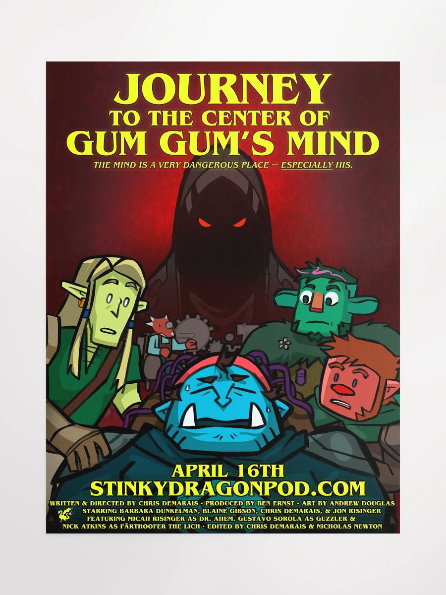 Journey To The Center Of Gum Gum's Mind Poster product image (1)