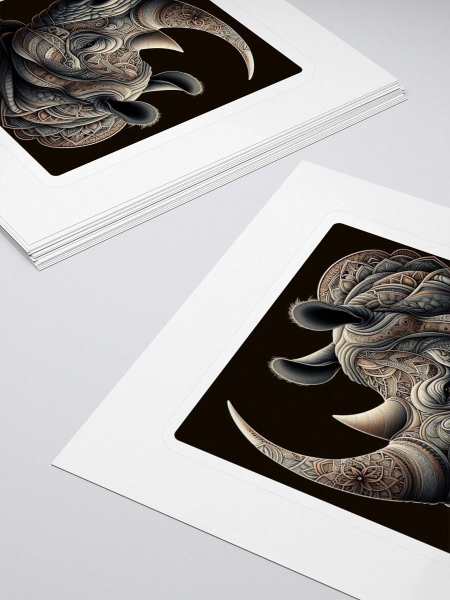 Ornate Rhino Kiss Cut Stickers product image (4)