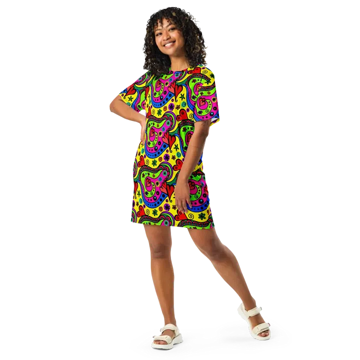 Vibrant Swirls T-Shirt Dress product image (1)