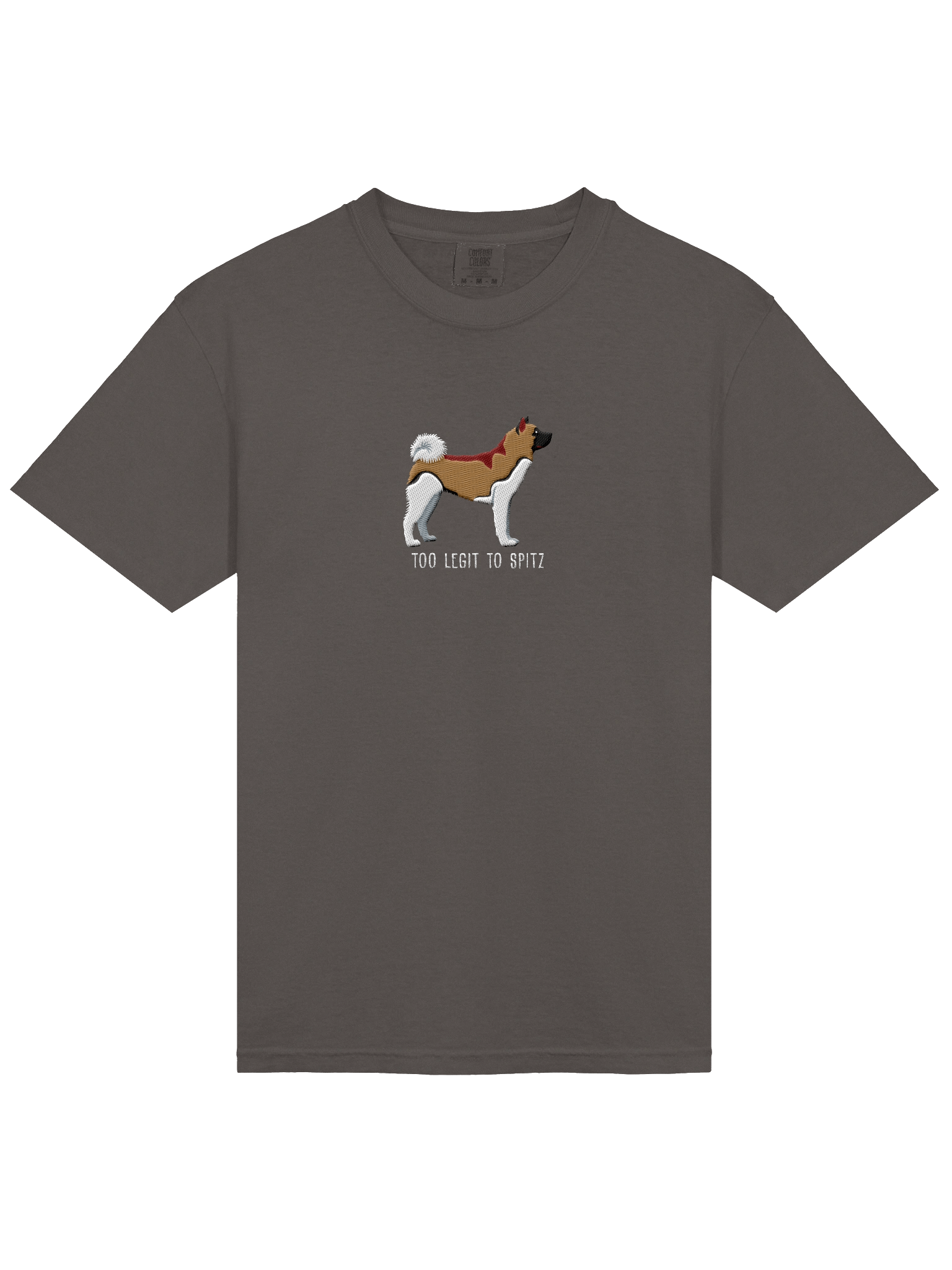 Too Legit to Spitz T-Shirt(Embroidered) of an American Akita(Brown) product image (16)