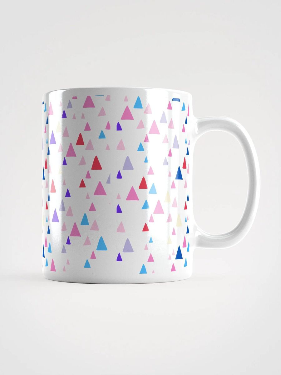Multicolor Abstract Triangles White Mug product image (18)