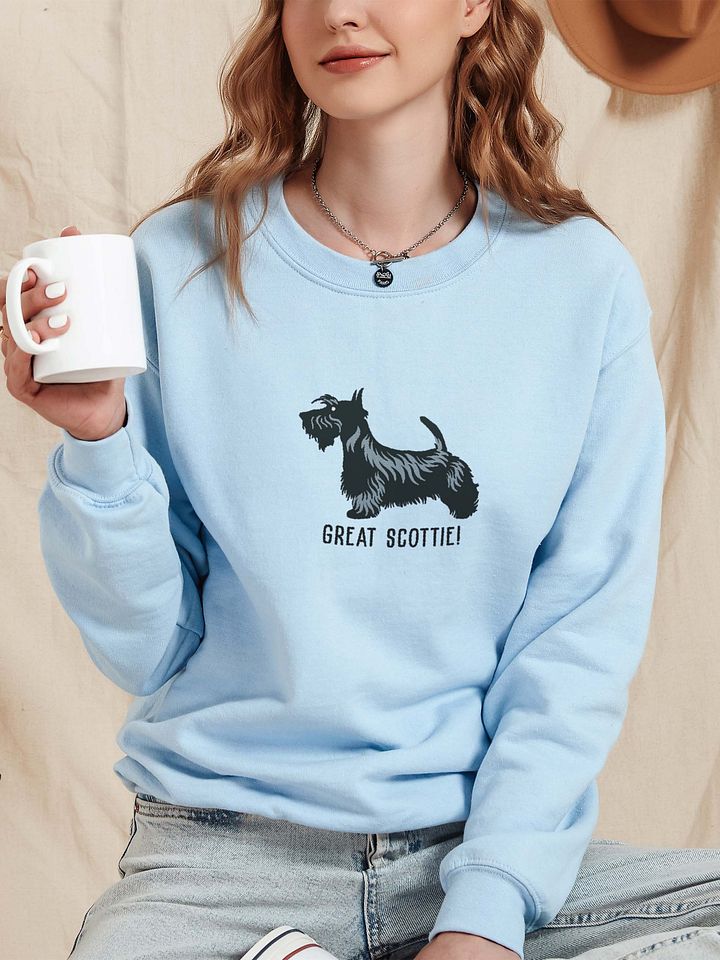Great Scottie! Sweatshirt (Embroidered) of a Scottish Terrier(Black) product image (2)