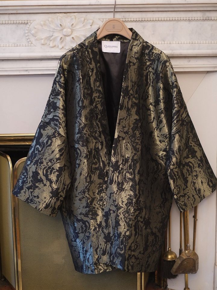 Timeless collection - Black Kimono with Golden Embroderies product image (1)