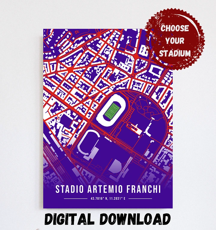 Stadio Artemio Franchi Design Digital Download product image (1)