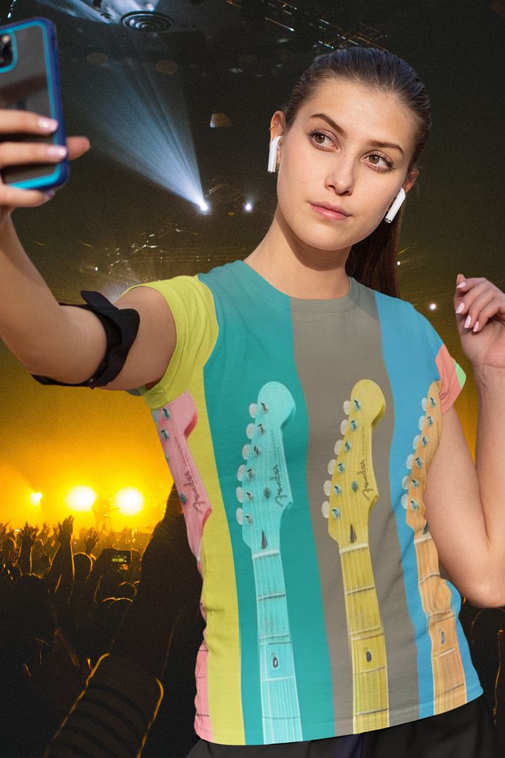Guitar Music All Over Print T-shirt product image (1)