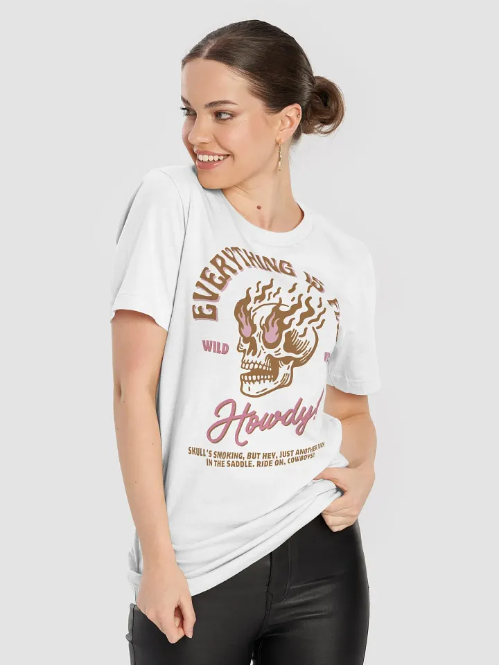 Wild West Flaming Skull T-Shirt product image (2)