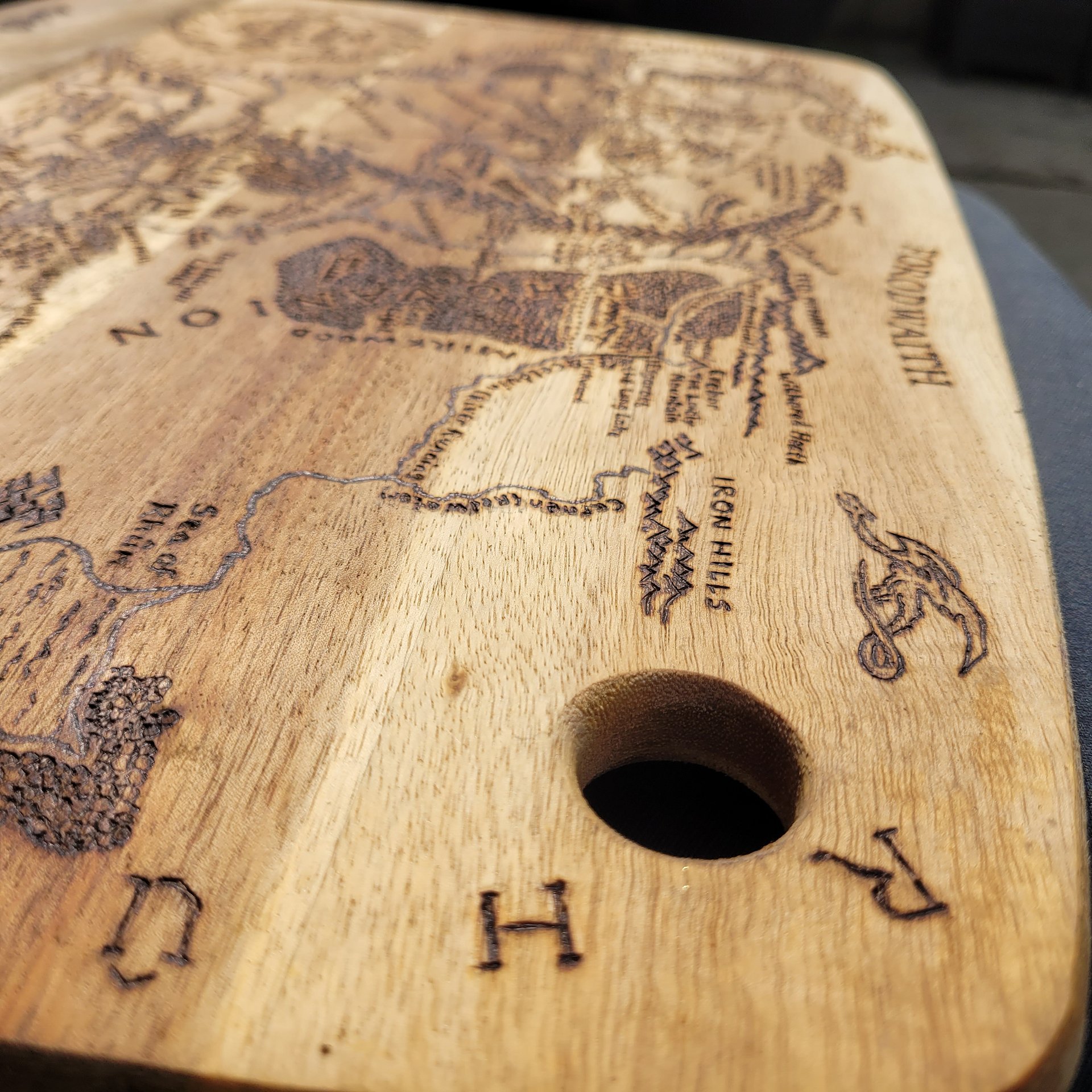 Lands of Middle Earth Handmade Pyrography Map product image (9)