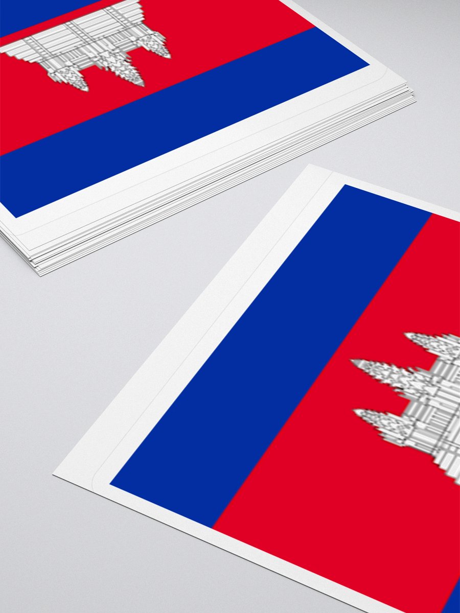Cambodian Flag Sticker | Angkor Wat Design | Durable Vinyl | 3 Sizes product image (11)