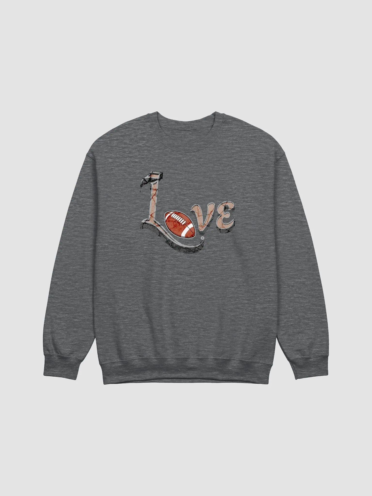 Love Football Distressed Crewneck Sweatshirt product image (3)