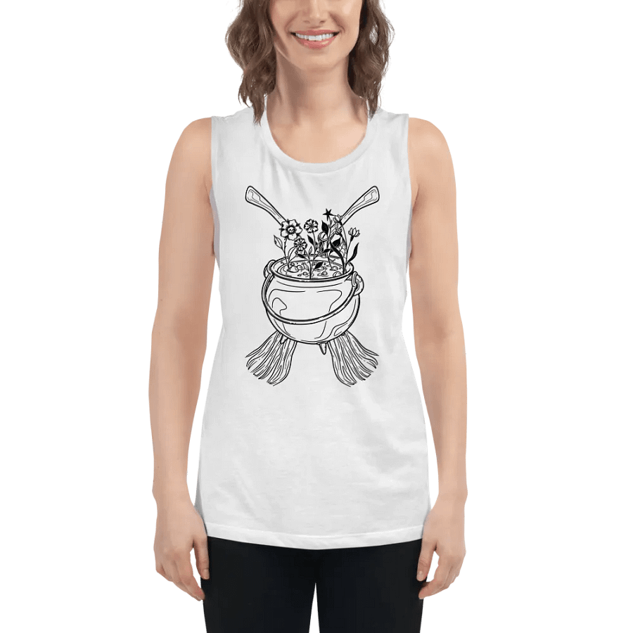 Henbane Coven Crest Bella+Canvas Women's Flowy Muscle Tank product image (50)