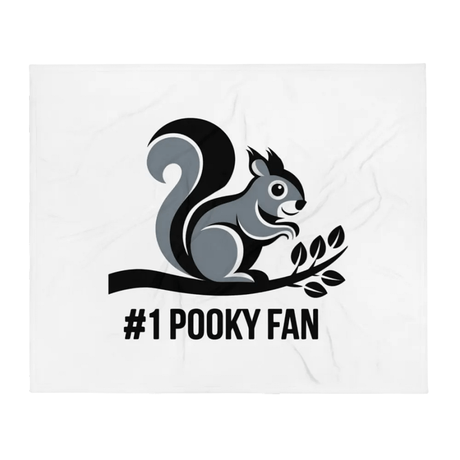 Ultra soft and plushy blanket: #1 Pooky fan greyscale with Branch product image (1)
