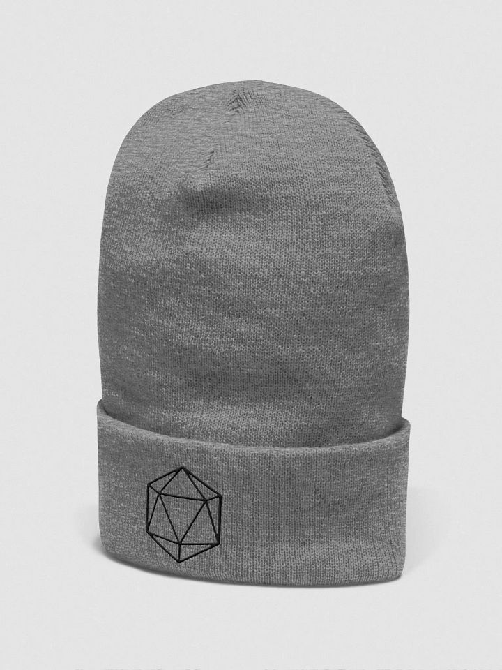 Black Minimalist d20 - Cuffed Beanie product image (7)