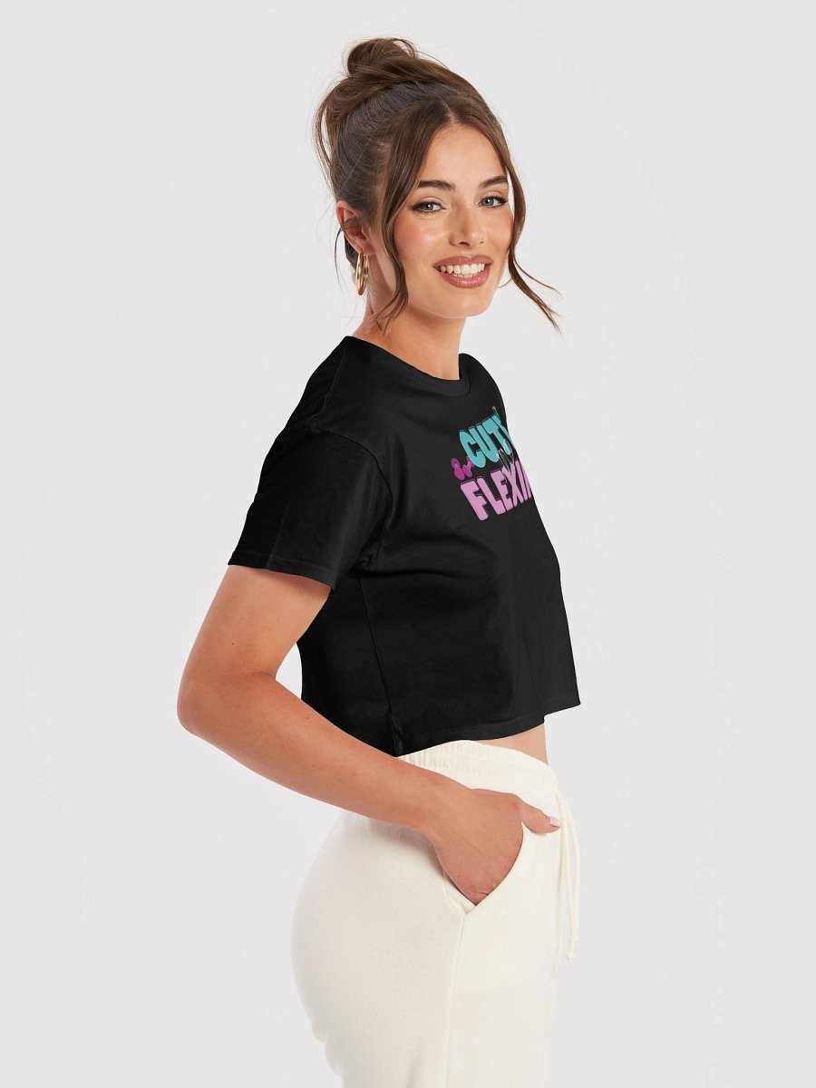 CUTE FLEXING Crop Top, In Black product image (5)
