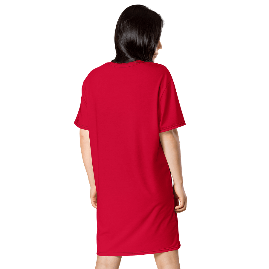Oversized T-Shirt Dress - Bold Crimson, Sizes 2XS-6XL product image (2)