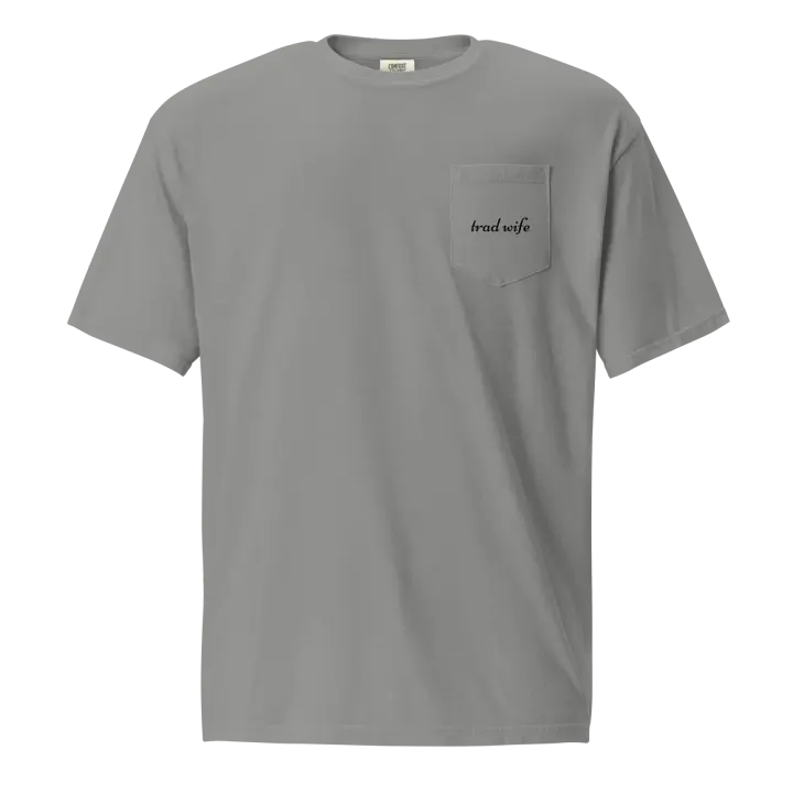Trad Wife (front and back) - Pocket Tee [Unisex Sizing] product image (2)