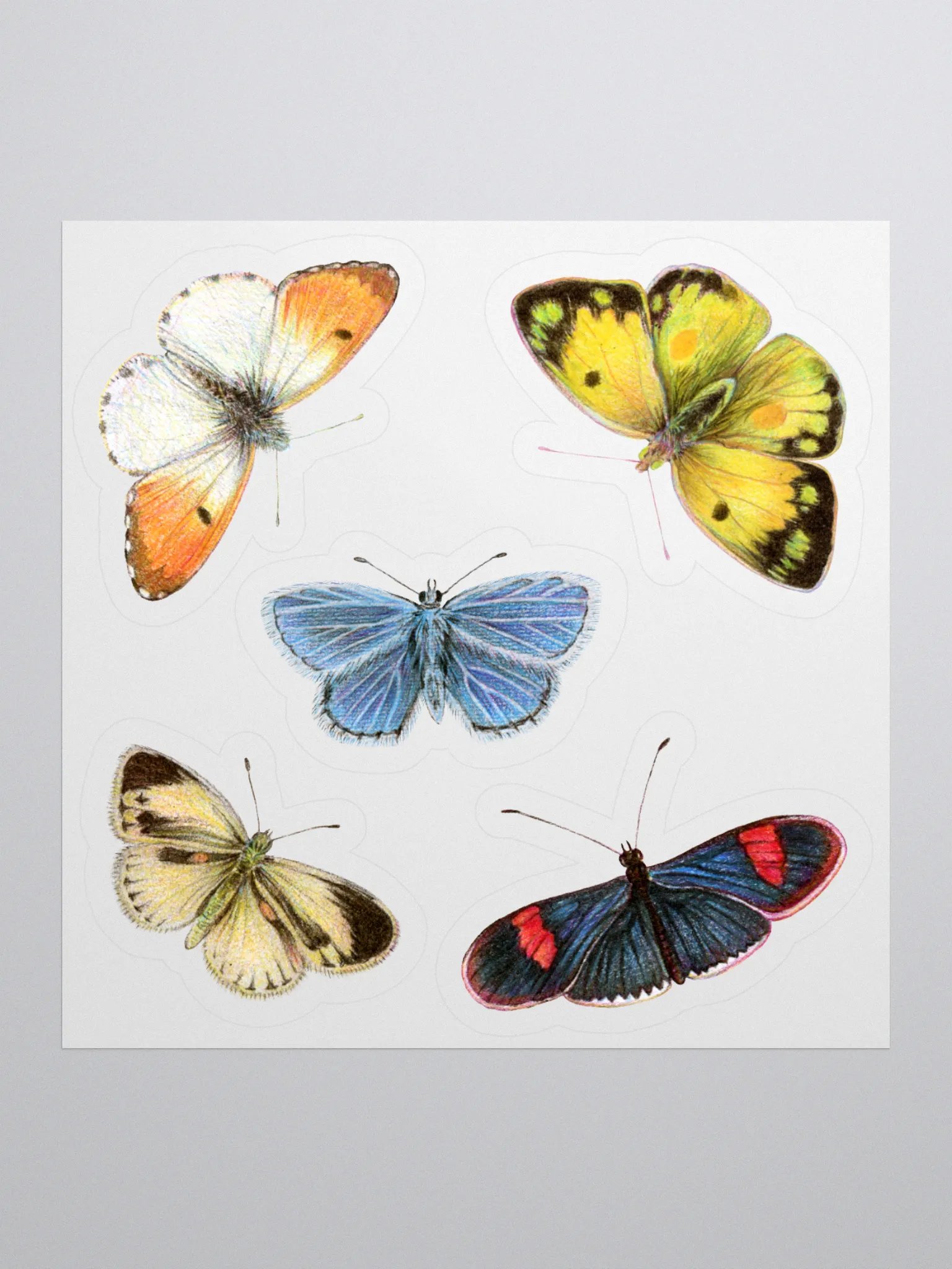 Small cottage butterflies stickers product image (3)