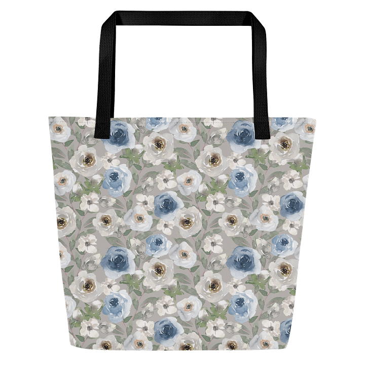 Grey Roses Tote Bag product image (1)