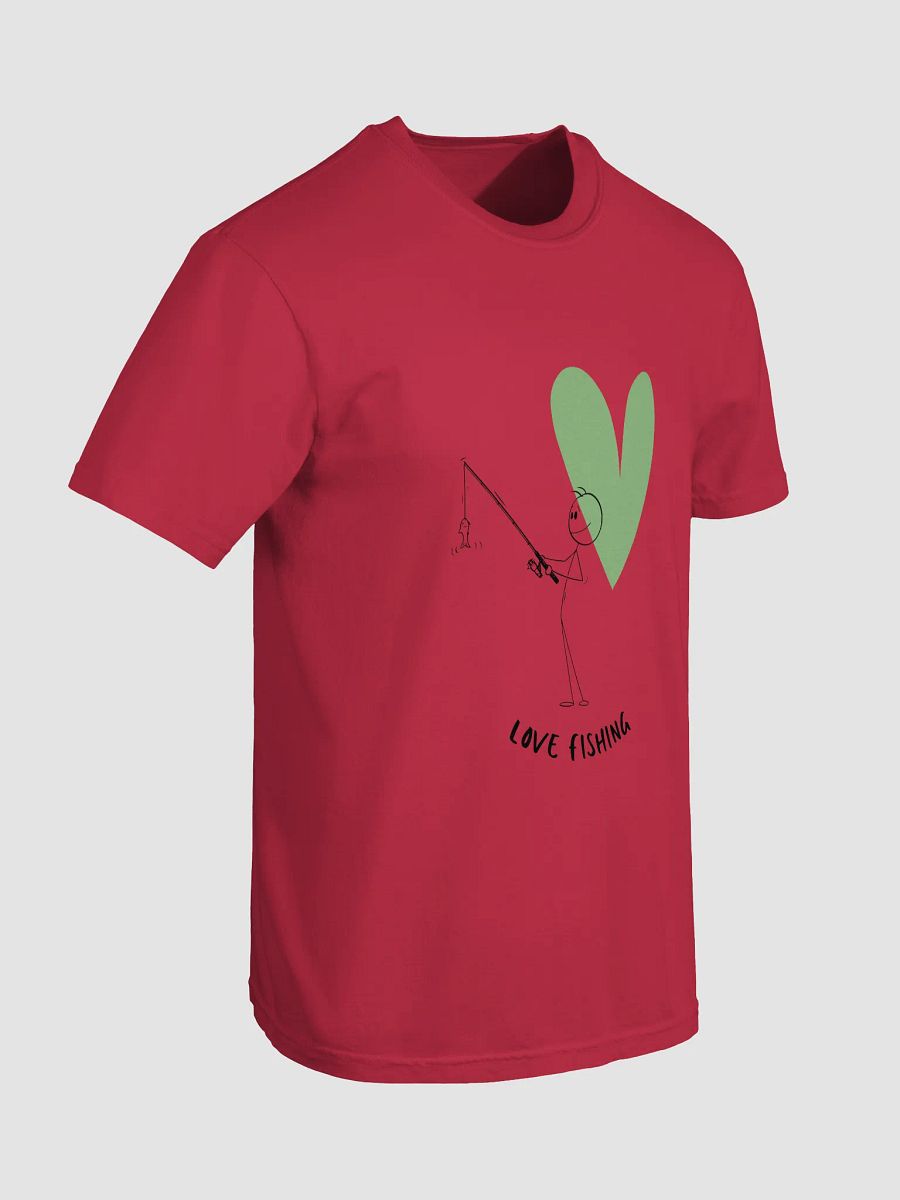 Love Fishing Heart Cartoon Heavyweight T-Shirt product image (97)
