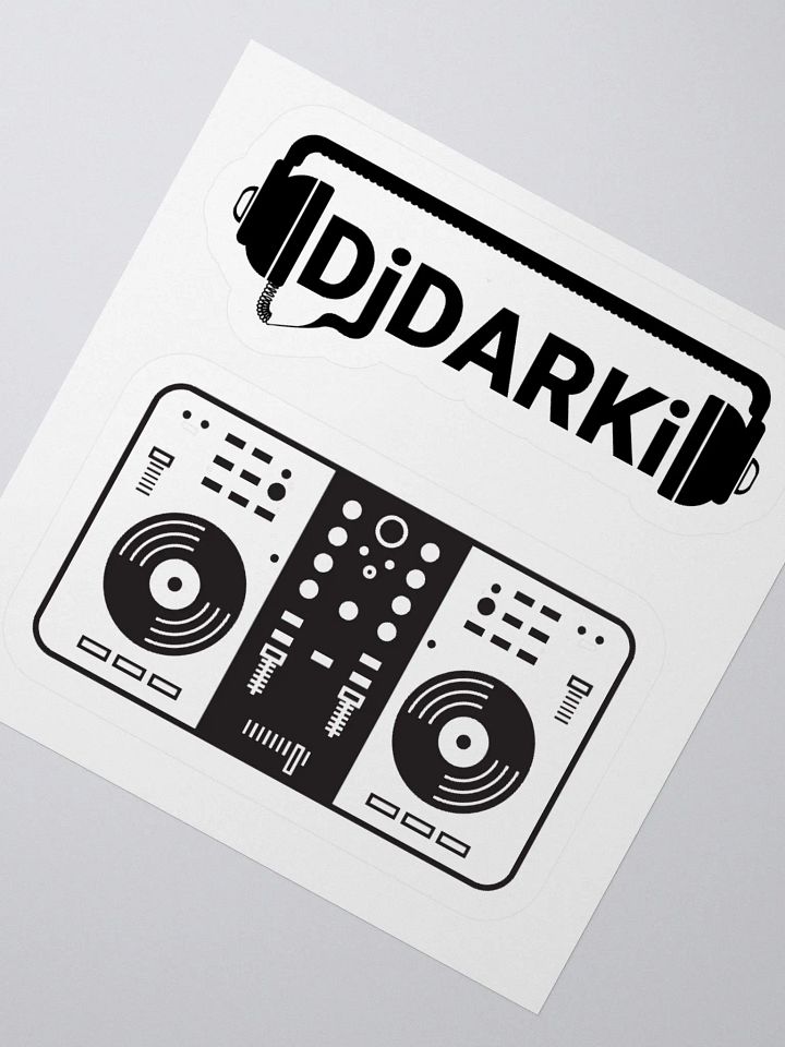 Djdarki logo Vinyl Groove Kiss-Cut Stickers product image (6)