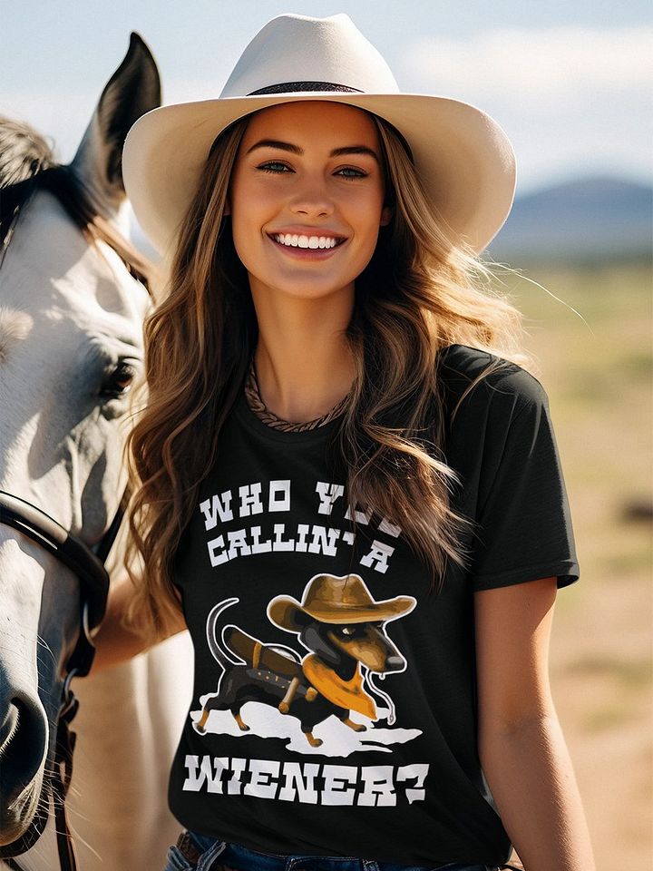 Wiener Dog Funny Cowboy TShirt product image (2)