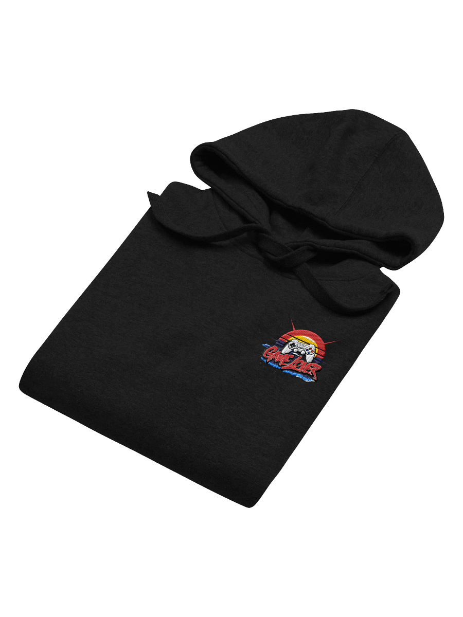 Retro Sunset Game Lover Left Embroidered Hoodie product image (4)