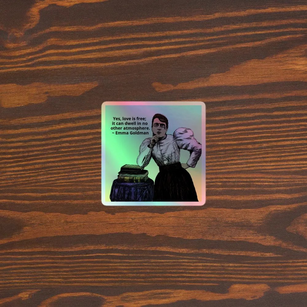 Emma Goldman Holographic Sticker - Love product image (1)